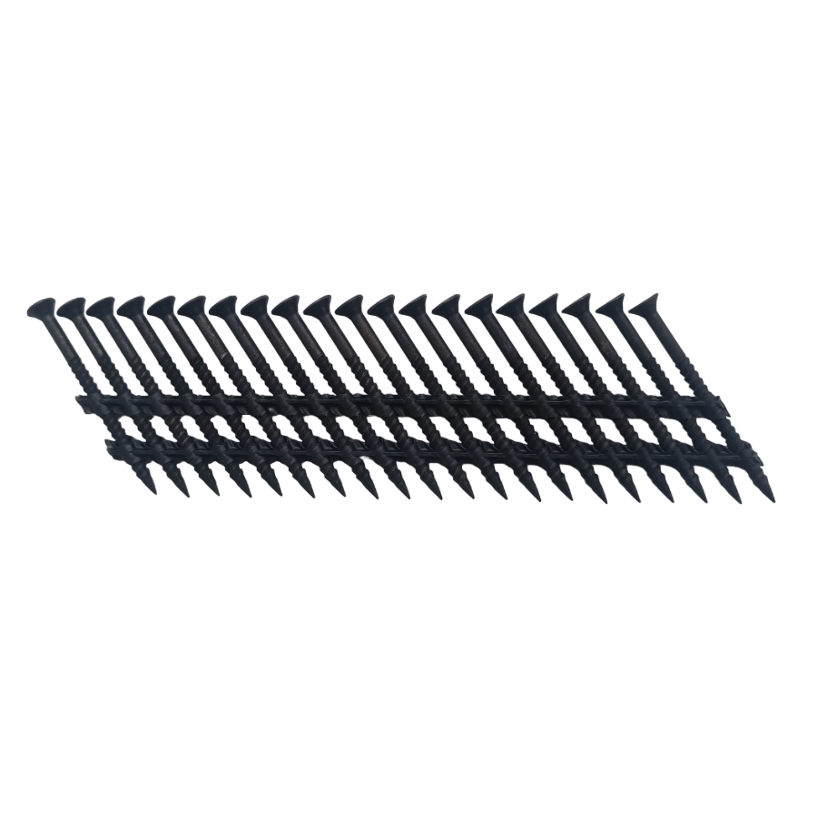 Beck SCRAIL - melnas skrūvnaglas plāksnēs 34° (2.8/3.2 x 57 mm; 1000 gab.; A2)