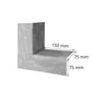 SIGA Rissan 430 - Corner, gray (75 x 75 x 150 mm)