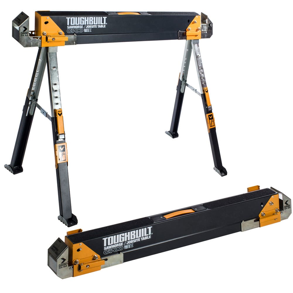 ToughBuilt TB-C700 Sawhorse, Support Stand, Work Table (2 pcs.)