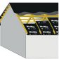 Diffusion Open Roof Panels "Win Win" (distance between rafters 900 mm) (450 x 850 x 50 mm)
