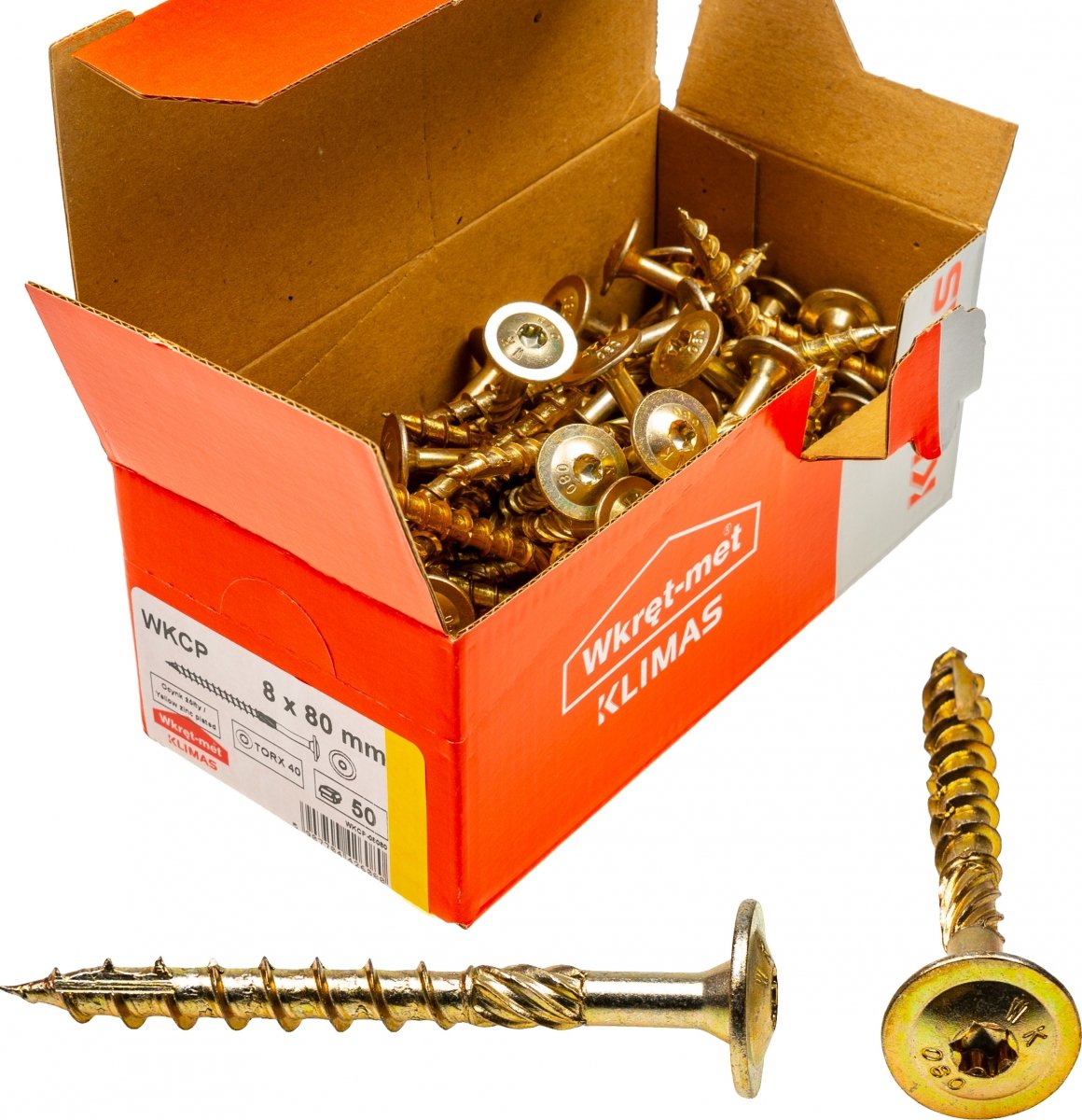 WKRET-MET WKCP - Screws with enlarged head (8 x 80-140 mm) (50 pcs)