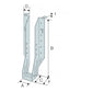 IUSE399/61 - Double Beam Holder (399 x 61 x 1.2 mm)