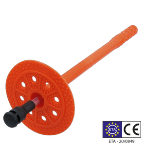 Insulation Anchor with Metal Nail 10x260mm (60mm Plate, Short Expansion Zone)