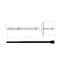 Insulation Anchor with Plastic Nail 10x160mm (60mm Plate, Short Expansion Zone)