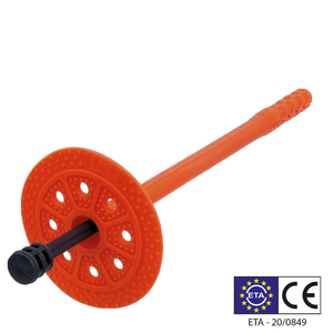 Insulation Anchor with Plastic Nail 10x200mm (60mm Plate, Short Expansion Zone)