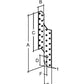 Purlin Anchor SPF Connection Angle Bracket (170 - 370 mm; Right Side)